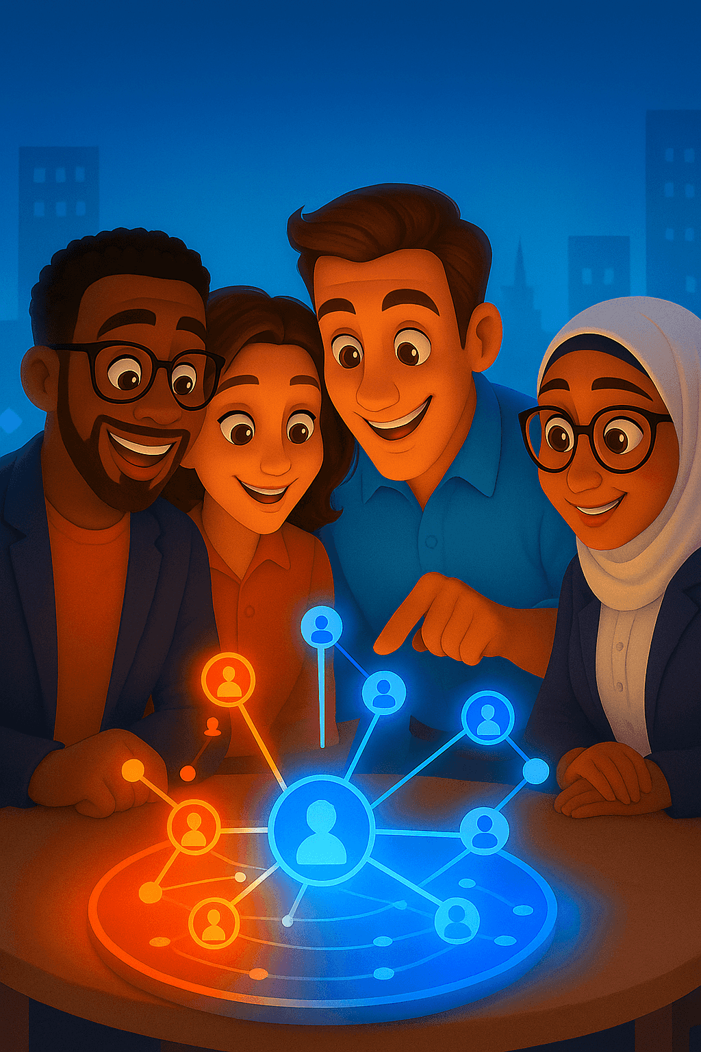 Community leaders connecting members through AI-powered matching platform